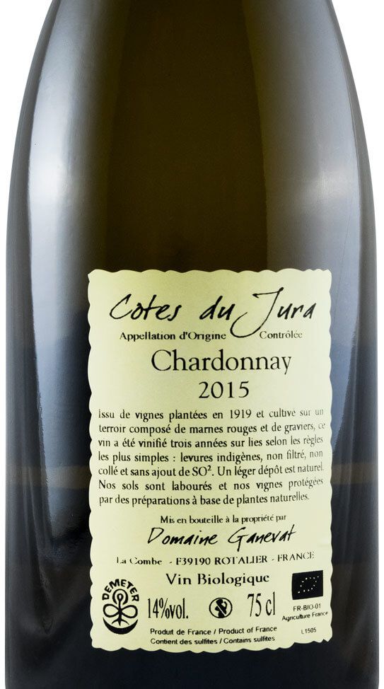 2015 Jean-François Ganevat Les Grands Teppes Chardonnay Côtes du Jura biológico branco