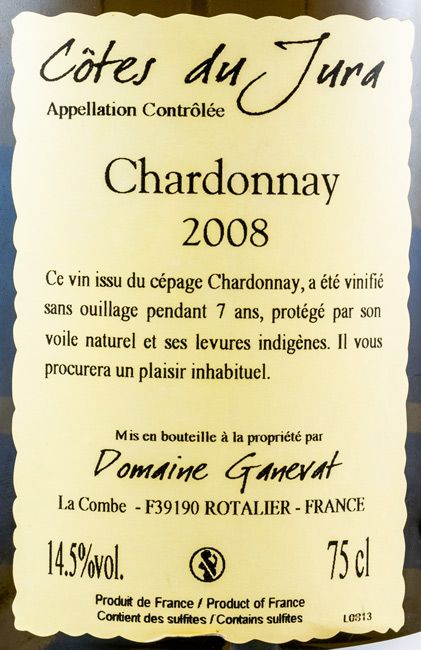 2008 Jean-Francois Ganevat La Cuvée du Pépé Côtes du Jura branco