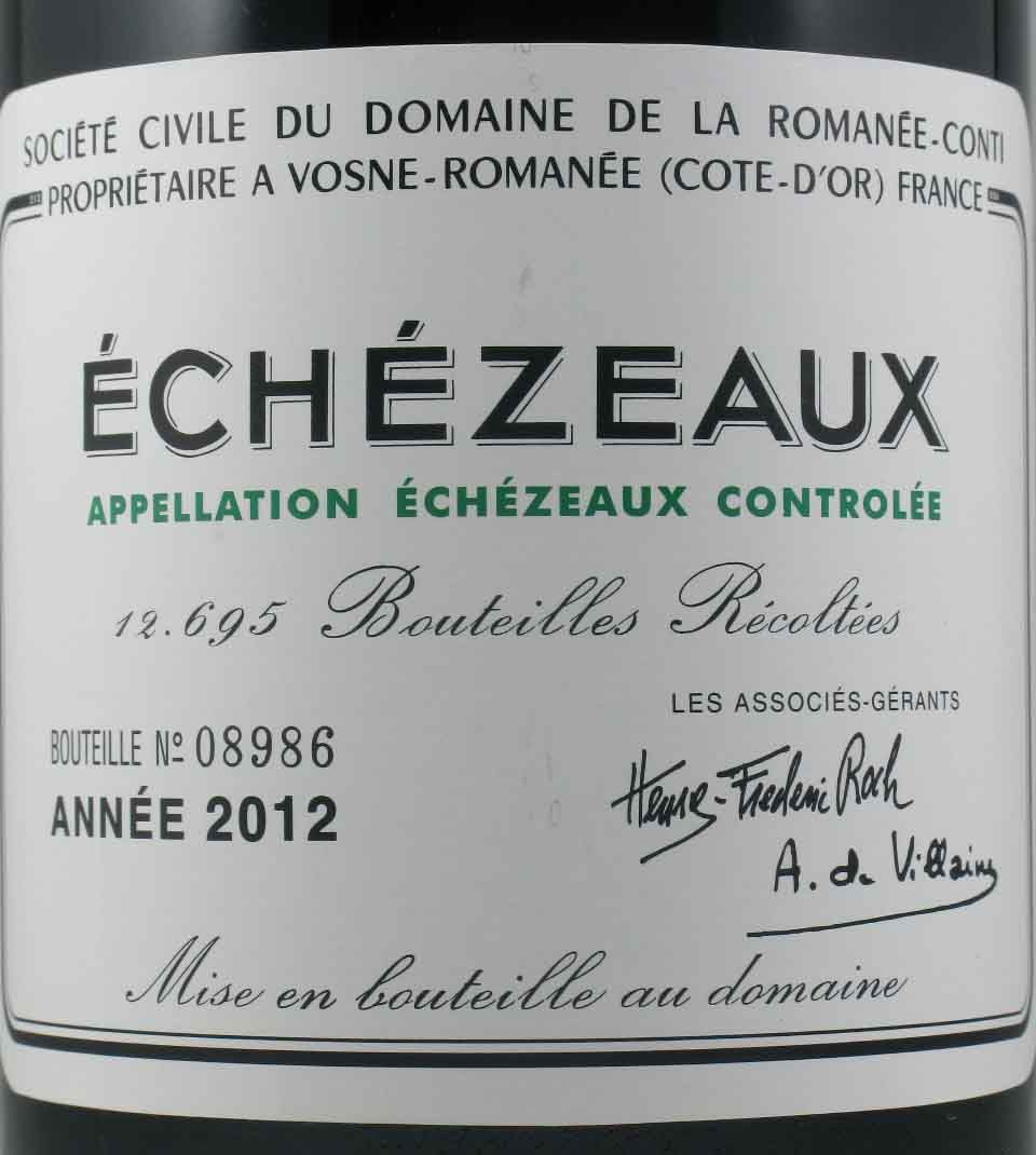 2012 Domaine de la Romanée-Conti Grand Cru Échézeaux tinto