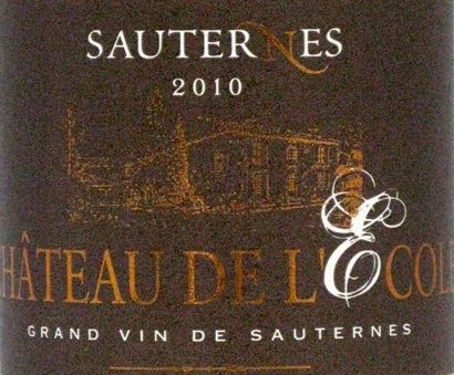 2010 Château de L'Ecole Sauternes branco 37,5cl