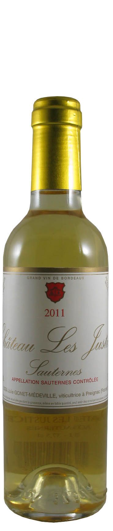 2011 Château Les Justices Sauternes branco 37,5cl