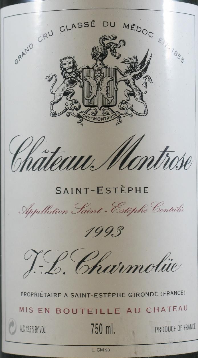 1993 Château Montrose Saint-Estèphe tinto