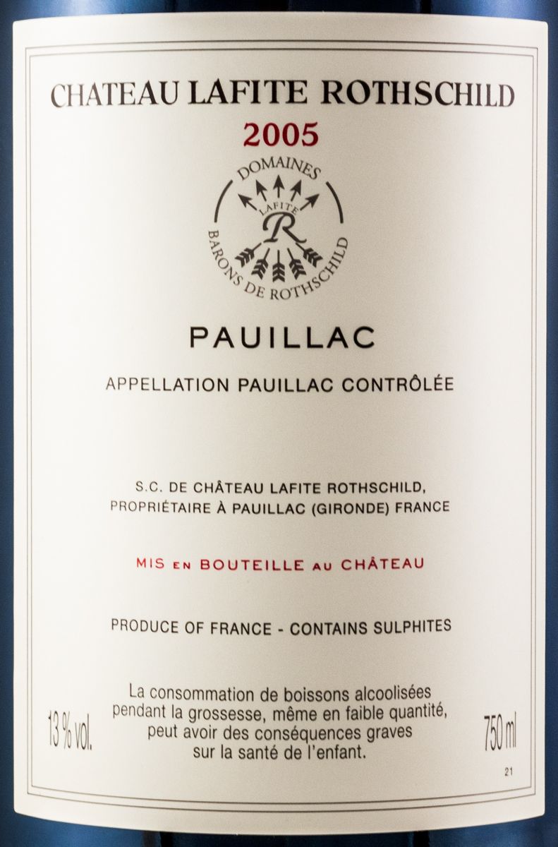 2005 Château Lafite Rothschild Pauillac tinto