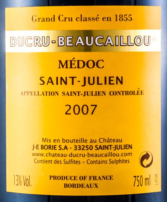 2007 Château Ducru-Beaucaillou Saint-Julien tinto