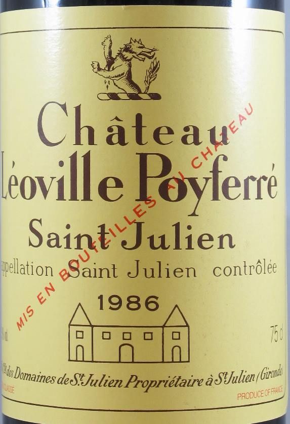 1986 Château Léoville Poyferré Saint-Julien tinto