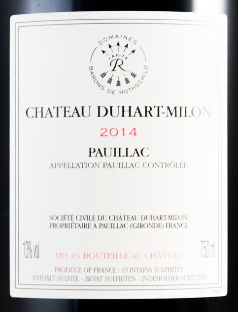 2014 Château Duhart-Milon Pauillac tinto