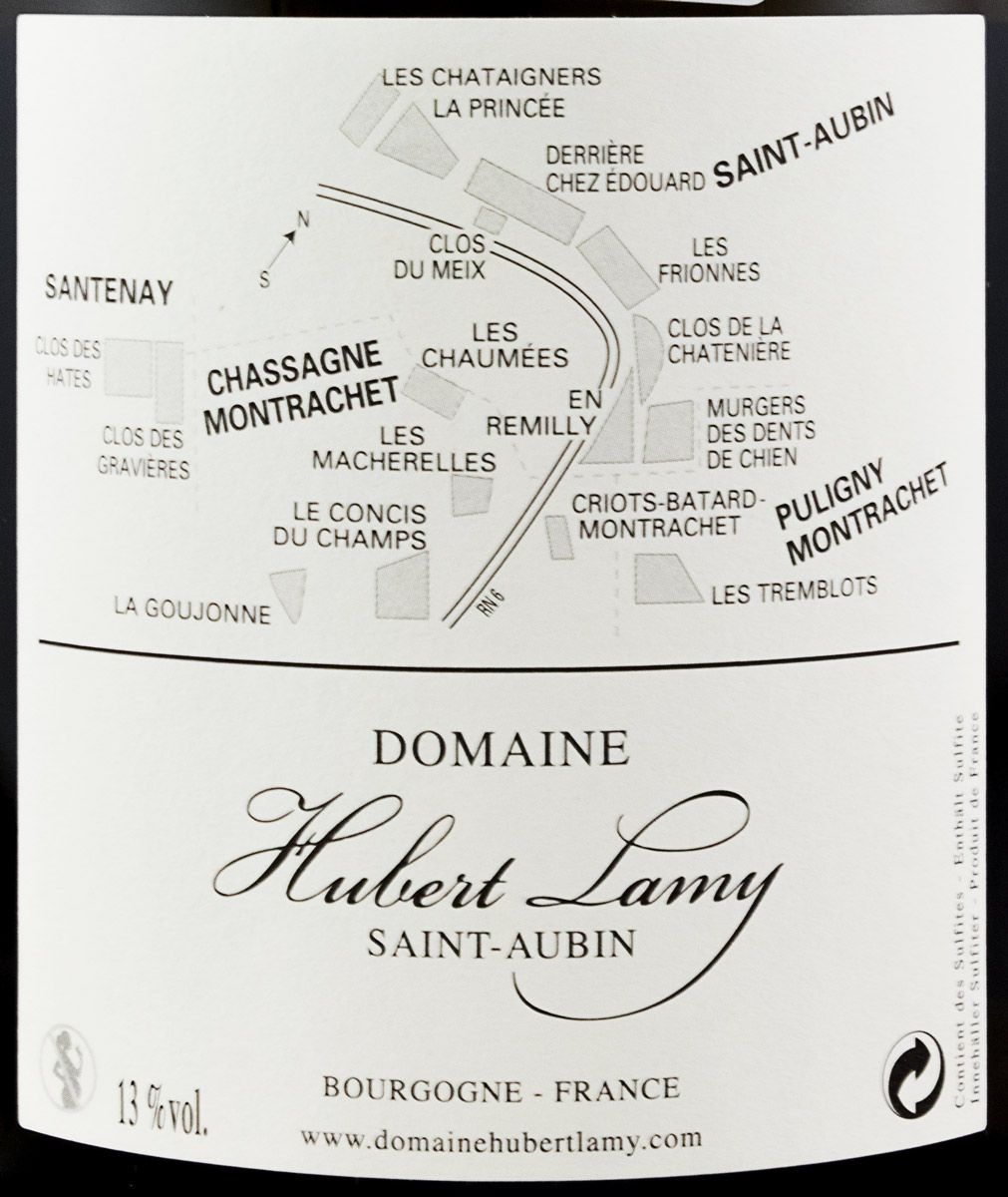 2014 Domaine Hubert Lamy En Remilly Premier Cru Saint-Aubin branco