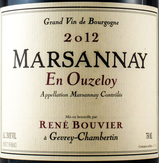 2012 René Bouvier En Ouzeloy Marsannay tinto