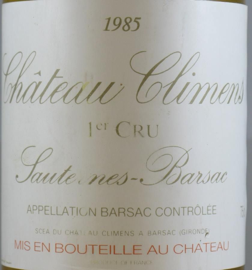 1985 Château Climens Barsac Sauternes white