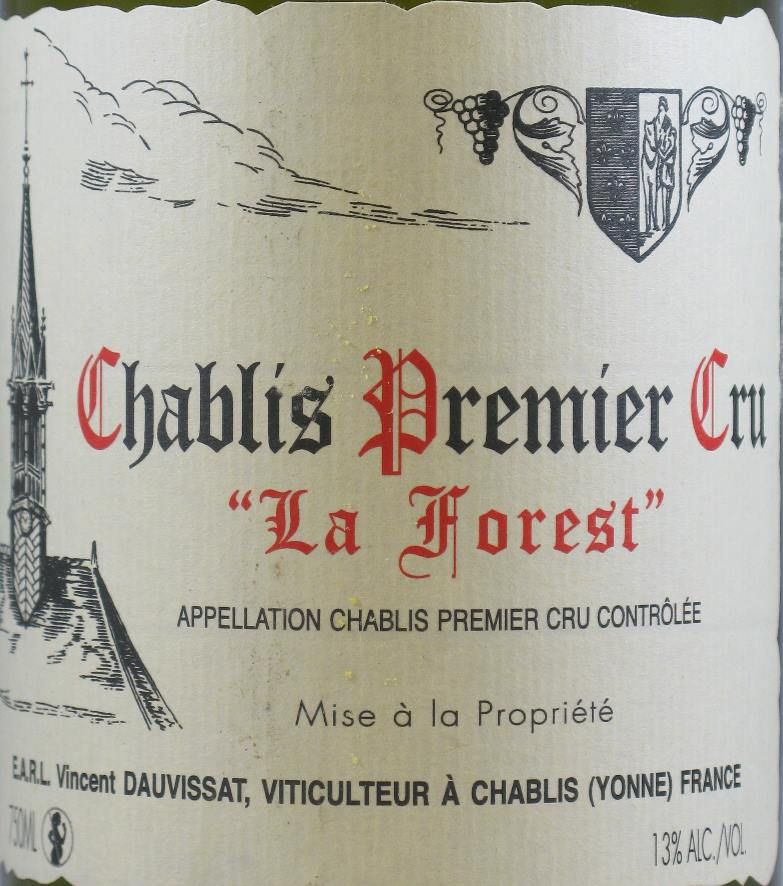 2013 Rene et Vincent Dauvissant La Forest Premier Cru Chablis branco