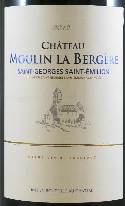 2012 Château Moulin La Bergere Saint-Georges-Saint-Emillion tinto