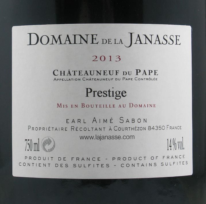 2013 Domaine de la Janasse Prestige Châteauneuf-du-Pape white