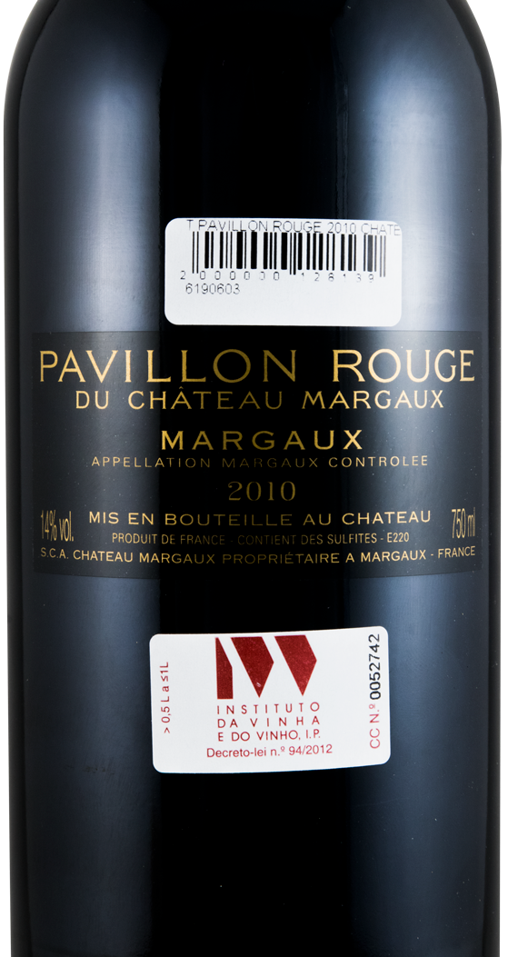 2010 Château Margaux Pavillon Rouge tinto