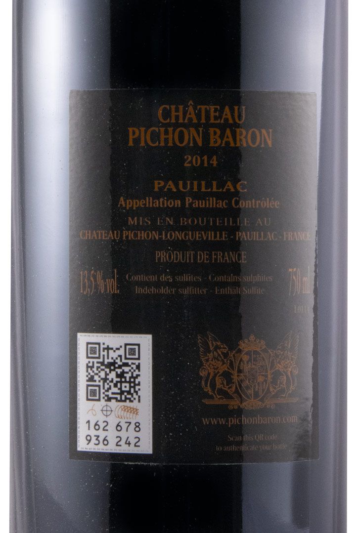 2014 Château Pichon-Longueville au Baron de Pichon-Longueville Pauillac red