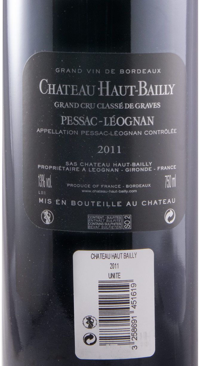 2011 Château Haut-Bailly Pessac-Léognan tinto