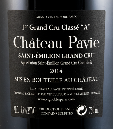 2014 Château Pavie Saint-Émilion tinto
