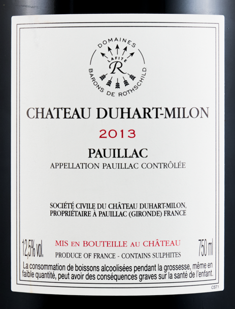 2013 Château Duhart-Milon Pauillac tinto