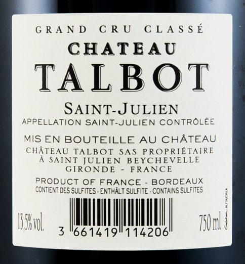 2014 Château Talbot Saint Julien red