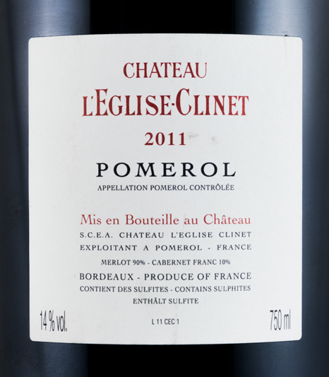 2011 Château L'Eglise-Clinet Pomerol tinto