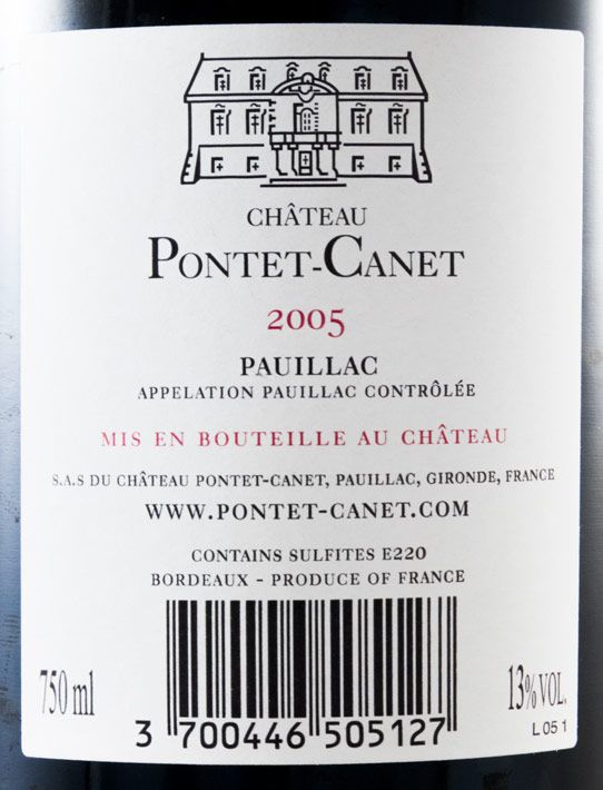2005 Château Pontet-Canet Pauillac tinto