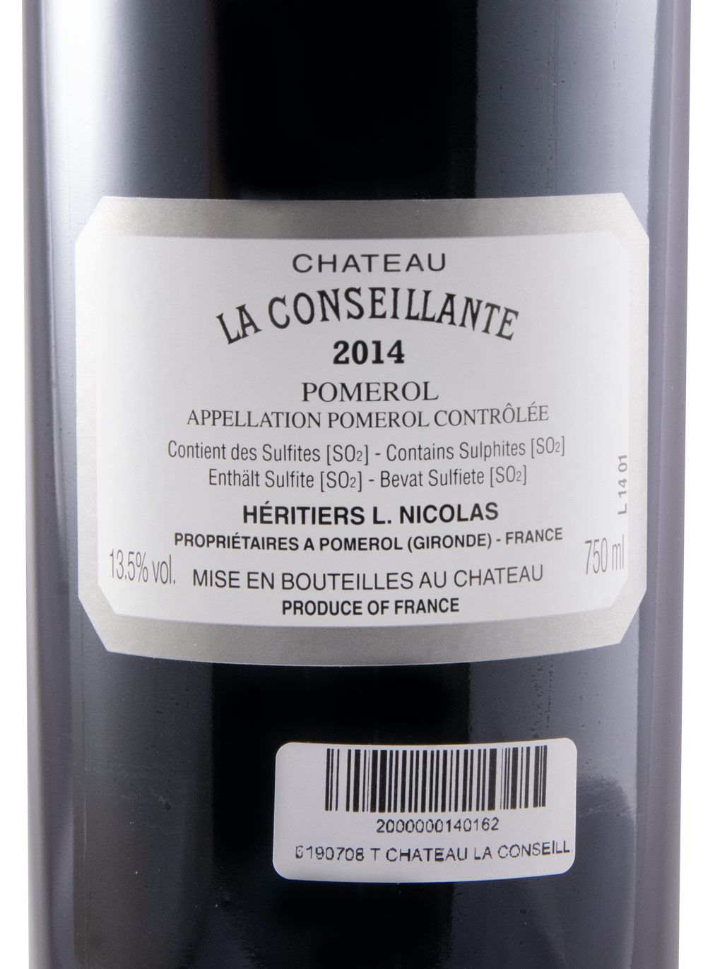 2014 Château La Conseillante Pomerol red