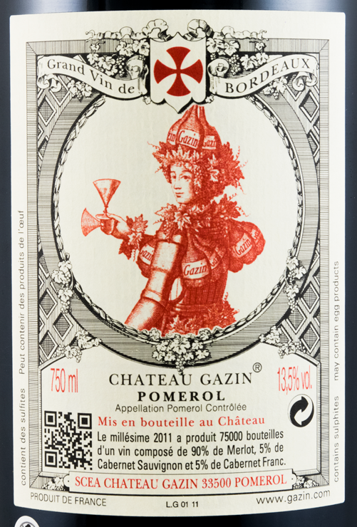 2011 Château Gazin Pomerol red