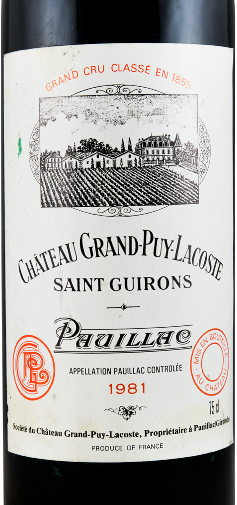 1981 Château Grand-Puy-Lacoste Pauillac tinto