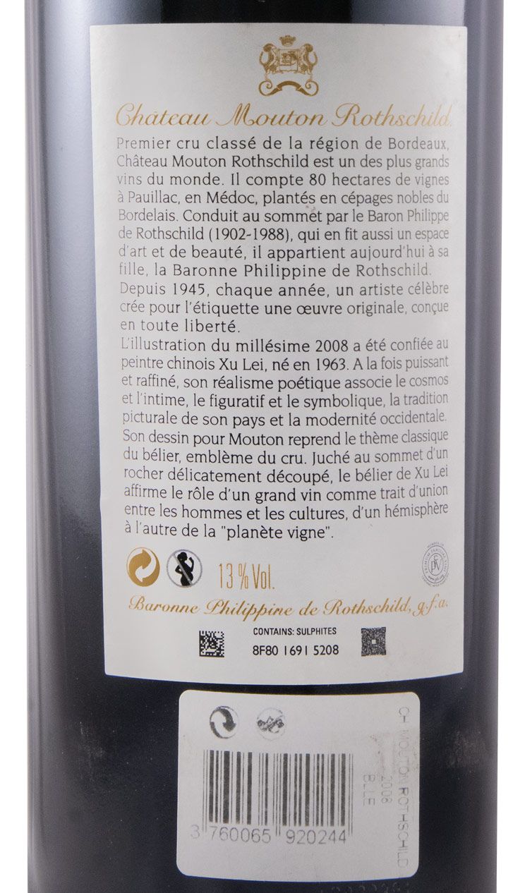 2008 Château Mouton Rothschild Pauillac tinto