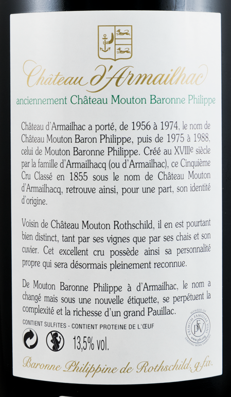 2012 Château d'Armailhac Baron Philippe de Rothschild Pauillac red