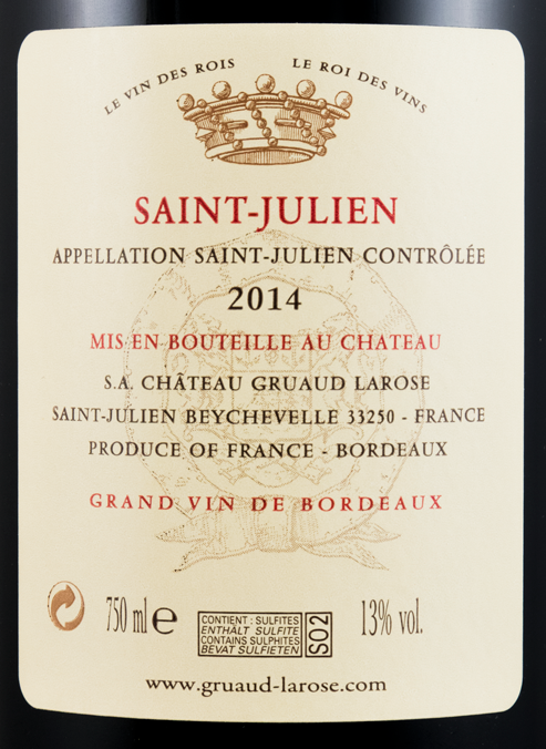 2014 Château Gruaud Larose Saint-Julien tinto