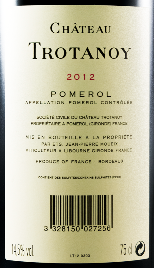 2012 Château Trotanoy Pomerol red