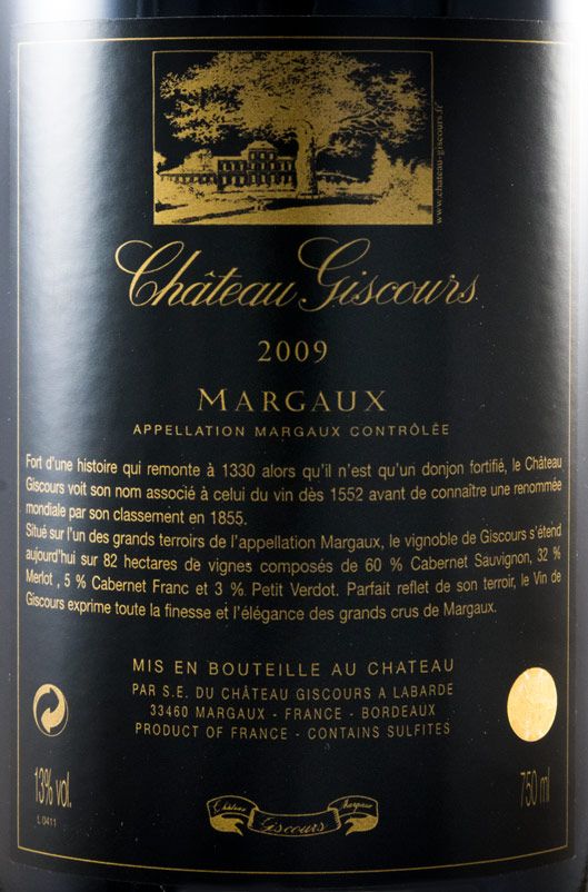2009 Château Giscours Margaux tinto