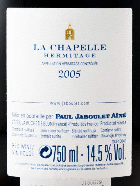 2005 Paul Jaboulet Aíné La Chapelle Hermitage tinto