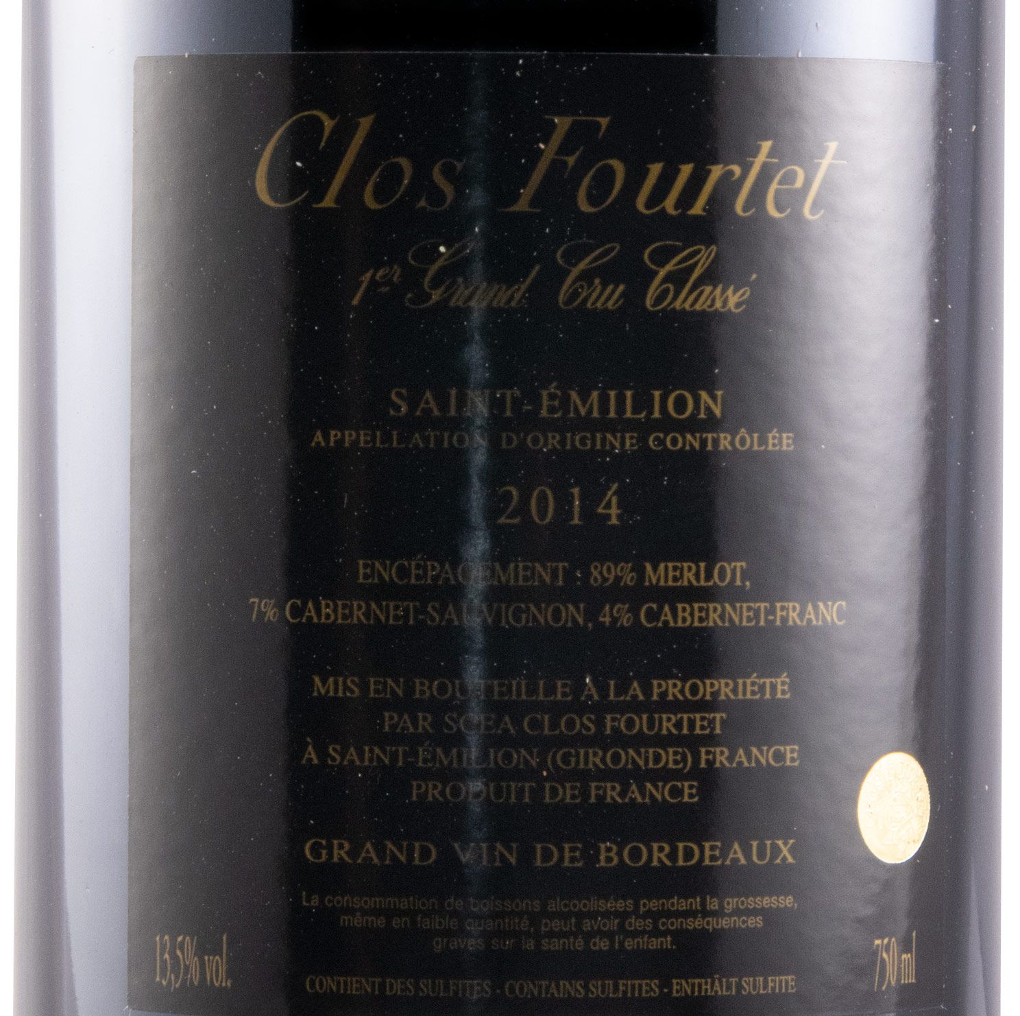 2014 Château Clos Fourtet Saint-Émilion tinto