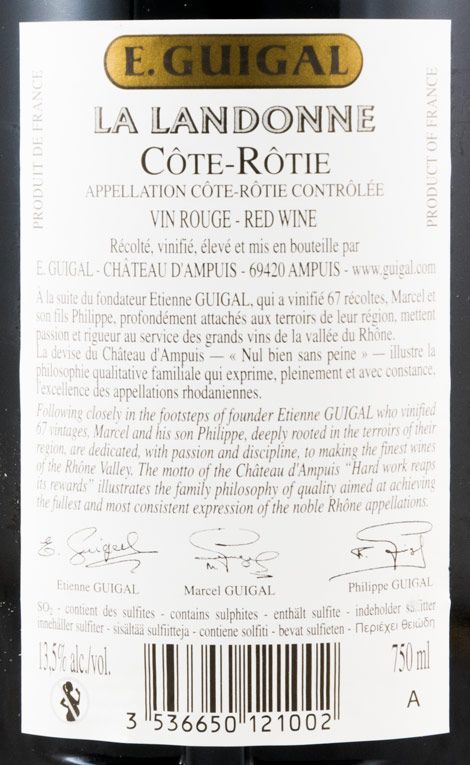 2012 E. Guigal La Landonne Côte-Rôtie tinto