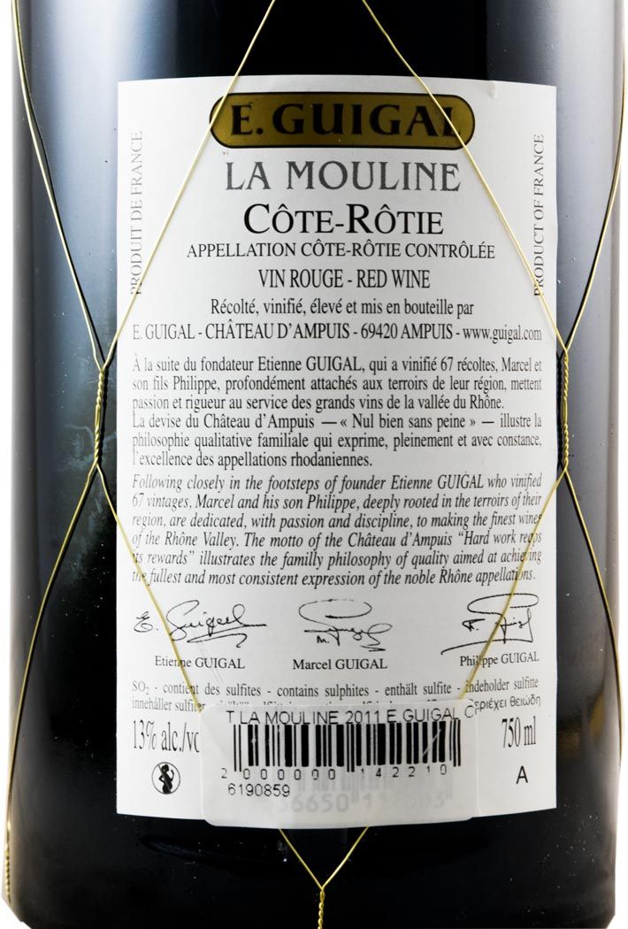 2011 E. Guigal La Mouline Côte-Rôtie tinto