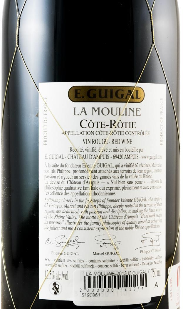 2013 E. Guigal La Mouline Côte-Rôtie red