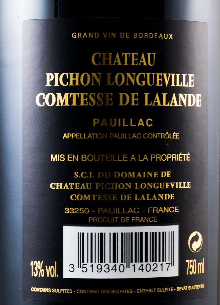 2014 Château Pichon Longueville Comtesse de Lalande Pauillac tinto