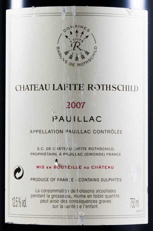 2007 Château Lafite Rothschild Pauillac red