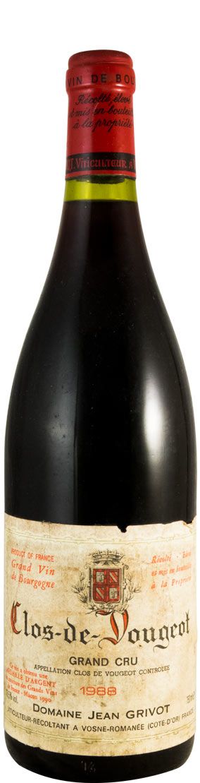1988 Domaine Jean Grivot Clos de Vougeot tinto