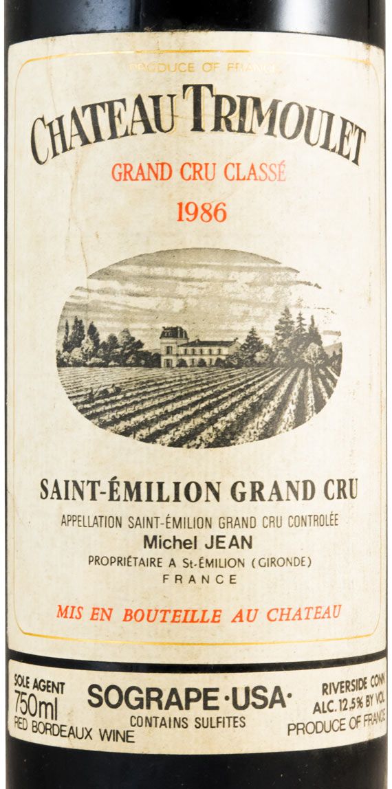 1986 Château Trimoulet Saint-Émilion tinto