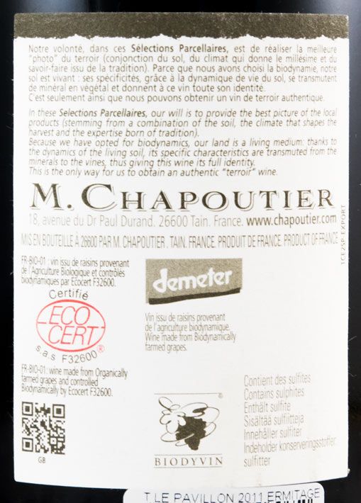 2011 M. Chapoutier Le Pavillon Ermitage tinto