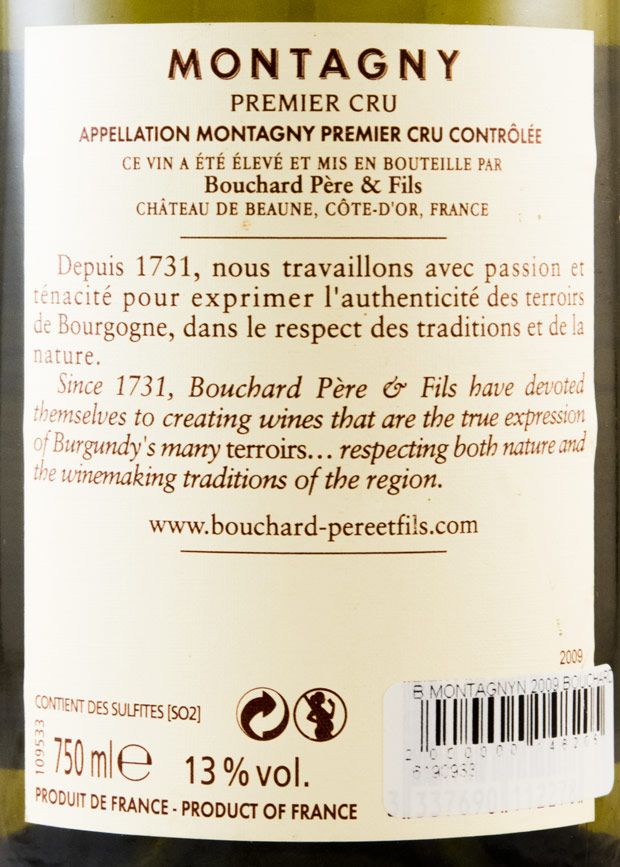 2009 Bouchard Père et Fils Montagny branco