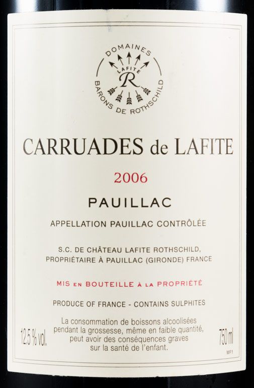 2006 Château Lafite Rothschild Carruades de Lafite Pauillac red