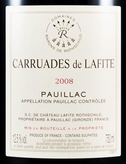 2008 Château Lafite Rothschild Carruades de Lafite Pauillac tinto
