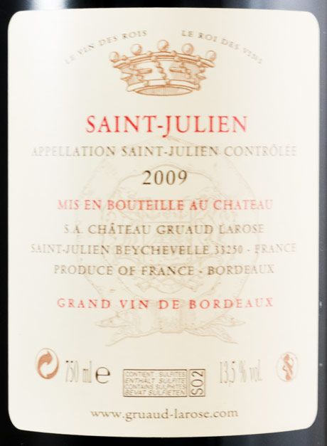 2009 Château Gruaud Larose Saint-Julien tinto