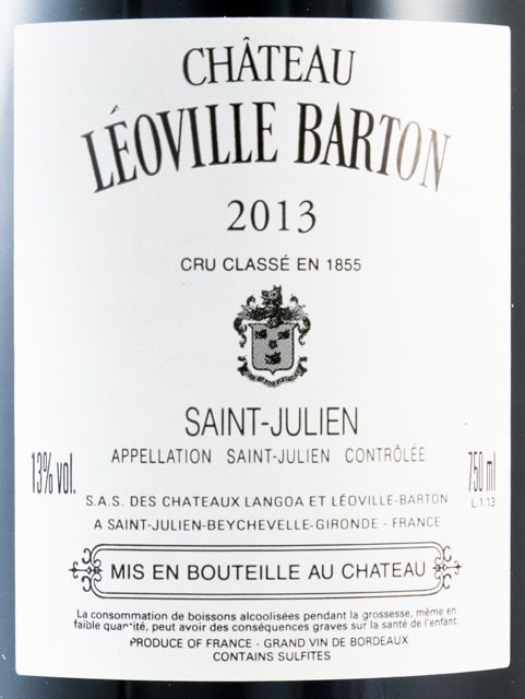 2013 Château Leoville Barton Saint-Julien red
