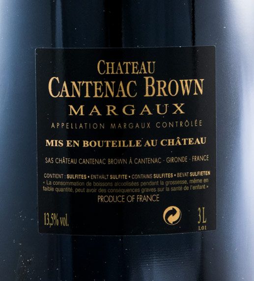 2014 Château Cantenac Brown Margaux tinto 3L