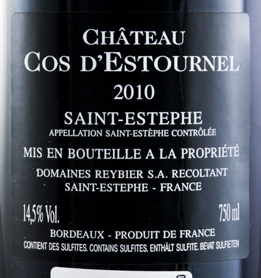 2010 Château Cos D'Estournel Saint-Estèphe tinto