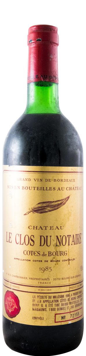 1985 Château Le Clos du Notaire Côtes-de-Bourg red
